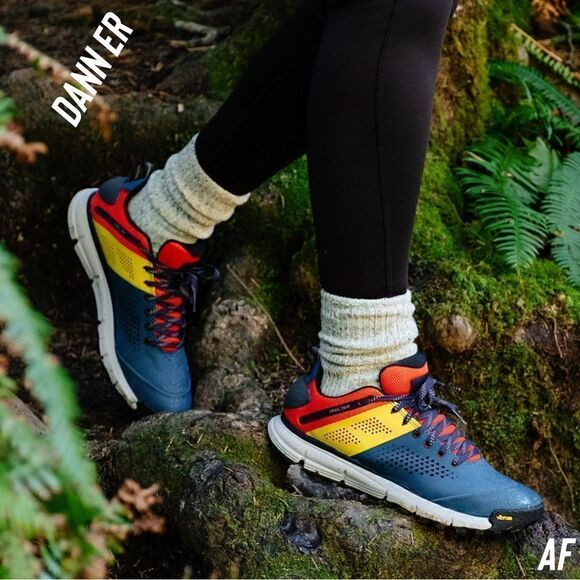 DANNER FP MOVEMENT TRAIL 2650 SNEAKERS IN LAGOON AND CANDY APPLE NWT - Picture 1 of 13